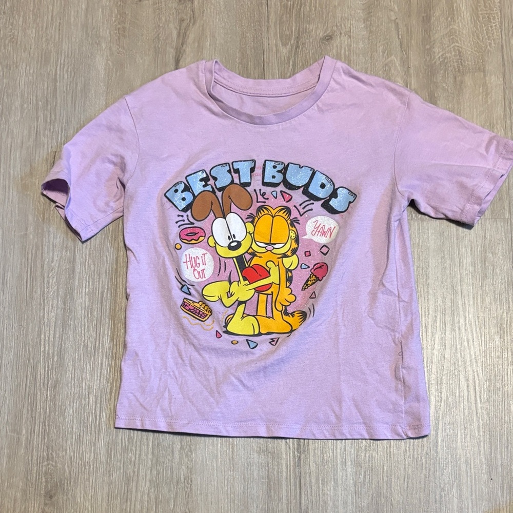 Garfield Kids Purple Graphic T-Shirt